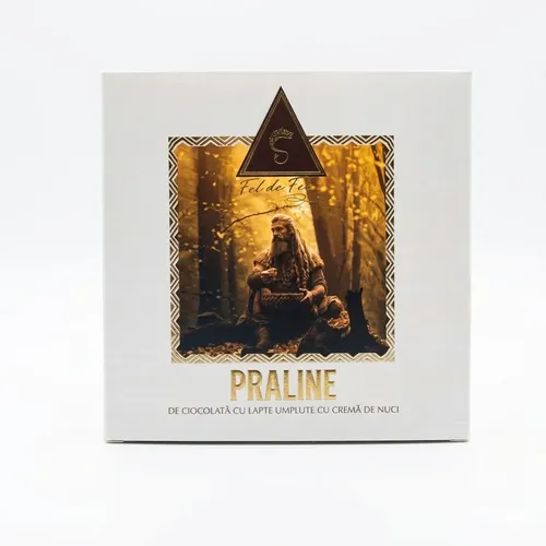 Praline de Ciocolată cu lapte umplute cu cremă de nuci, 168g | Dacica Fel de Fel