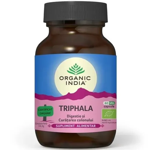 Triphala Digestie & Curatare Colon 60 cps ECO| Organic India
