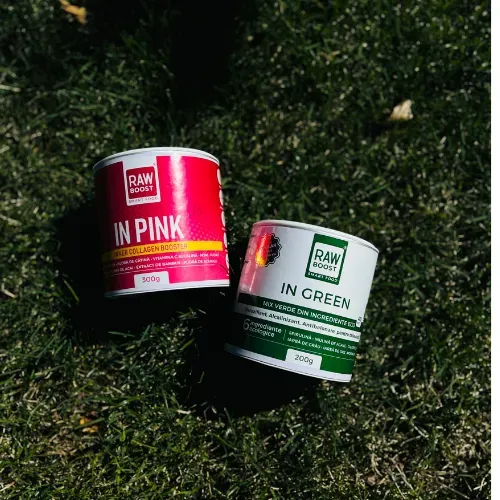 Pachet FRUMUSEȚE și DETOXIFIERE - In Green 200g + In Pink | Rawboost
