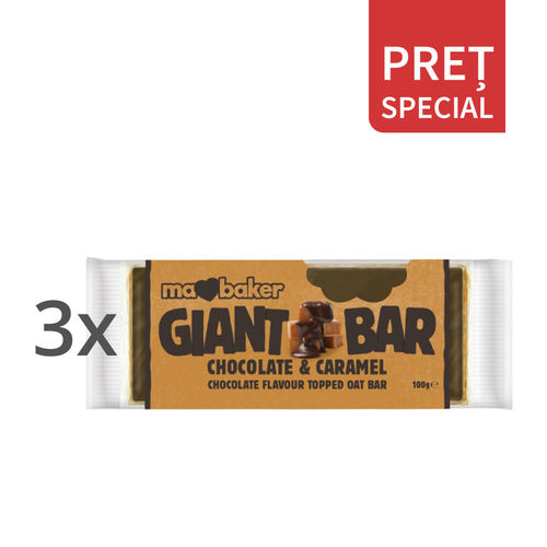 Baton din ovăz cu ciocolată belgiană şi caramel 100g | ma baker