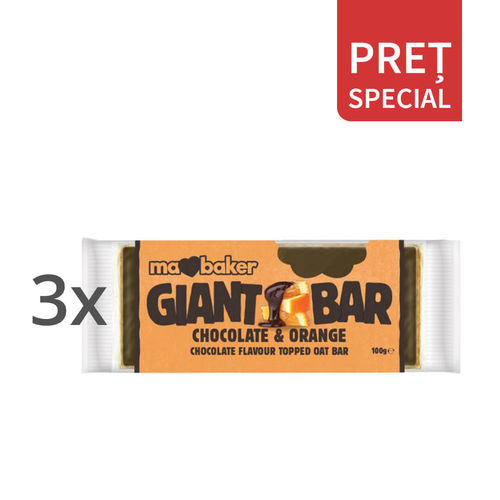Baton din ovăz cu ciocolată belgiană şi portocale 100g | ma baker