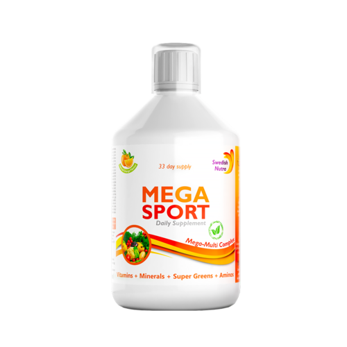 MEGA SPORT – Complex Lichid cu 147 Ingrediente Active, 500 ml | Swedish Nutra Swedish Nutra Suplimente Lichide