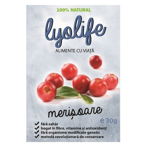 Merișoare – Fructe Liofilizate, 30g | LyoLife Pret Mic LyoLife imagine noua