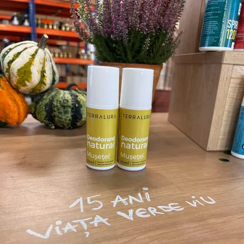 Pachet 1+1 GRATUIT - Deodorant Roll-on Natural Mușețel, 2*50ml | Terralura