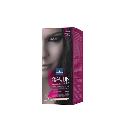 Beautin™ Collagen Lichid cu Capsuni Vanilie + Magneziu 500ml de Myelements