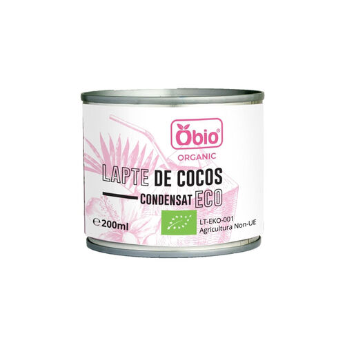 Lapte de cocos condensat BIO, 200 ml | Obio Obio Produse din Nuca de Cocos