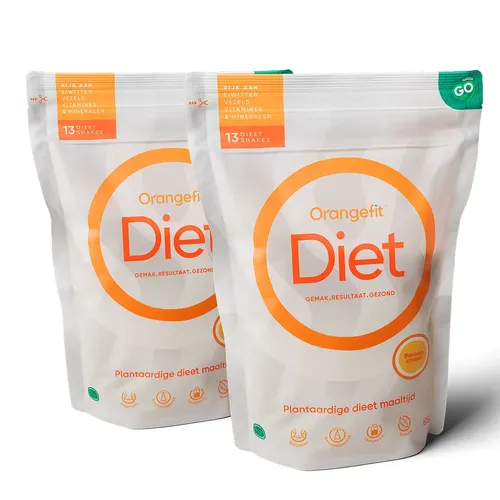 Pachet 2 x Diet – Pudra pentru Slabit cu Aroma de Banane 850g de Orangefit