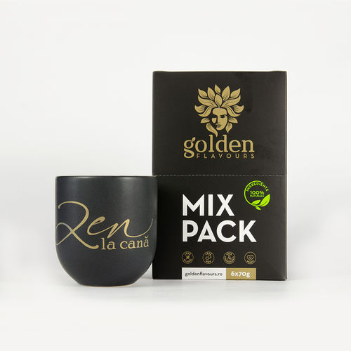 Turmeric Latte Mix Pack 6x70g + Cană CADOU | Golden Flavours imagine 2021 Golden Flavours