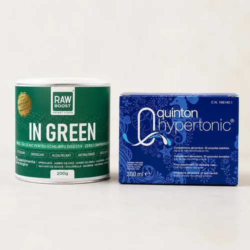 Pachet Imunitate și Detox - In Green Mix Verde și Plasma Quinton Complex de Minerale Pachet Imunitate și Detox - In Green Mix Verde și Plasma Quinton Complex de Minerale