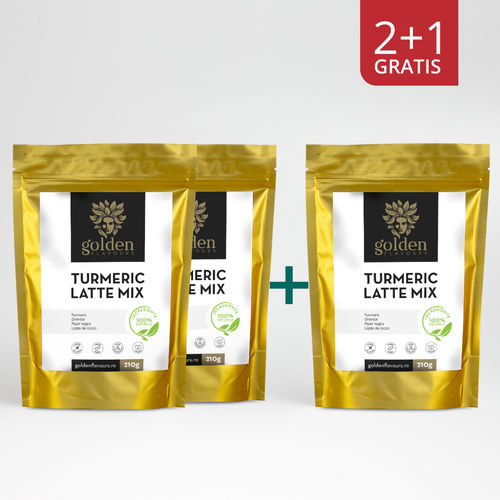 Pachet 2+1 Gratis Turmeric Latte Mix 210g | Golden Flavours
