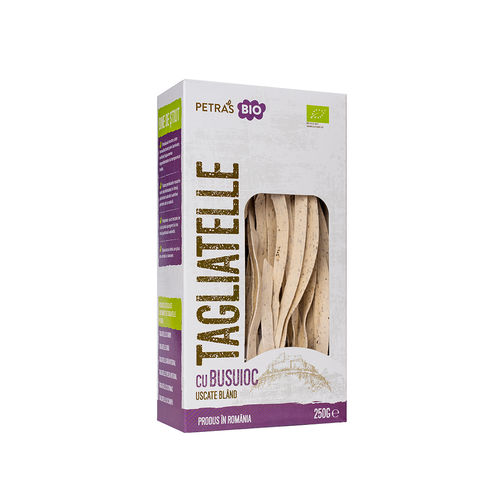 Tagliatelle ecologice cu busuioc 250g | Petras Bio