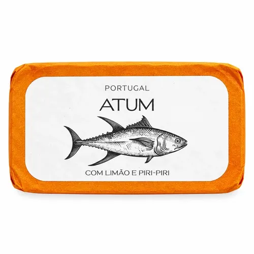 Ton cu lămâie și piri-piri în ulei de măsline, produs în Portugalia, 120g | Feinkost Machado