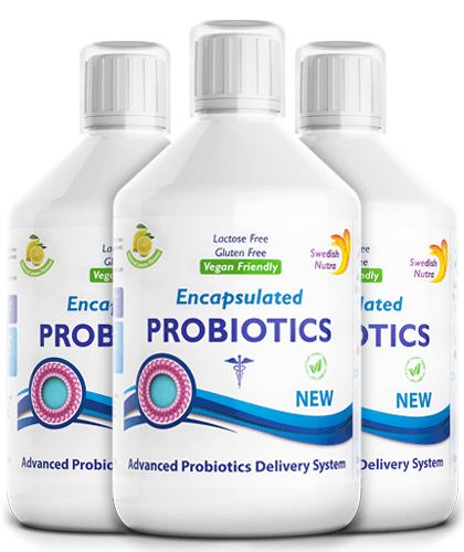 Pachet 3 x Probiotic Lichid – Bifidobacterium lactis + Vitamina C + L-glutamină – Produs Vegan, 500 ml| Swedish Nutra Swedish Nutra