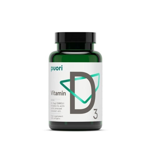 Puori D3 – Vitamina D3 2500IU – 120 capsule | Puori 120 imagine noua marillys.ro