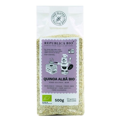 Quinoa Albă Bio Fără Gluten, 500g | Republica BIO Republica Bio Republica Bio imagine 2022