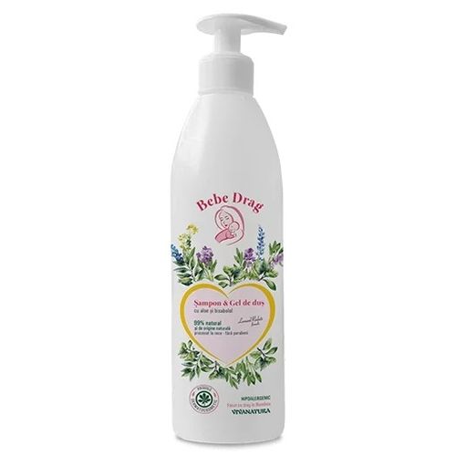 Bebe Drag Șampon – Gel de Duș cu Aloe și Bisabolol, 500ml | Vivanatura 500ml Cosmetice Copii