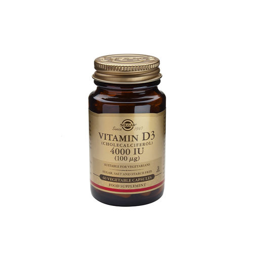 Vitamina D3 4000IU 60 capsule vegetale | Solgar SOLGAR imagine noua reduceri 2022