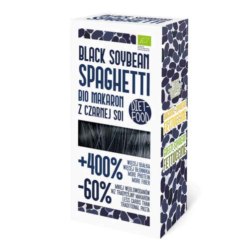 Paste Spaghetti din Soia Neagră Bio, 200g | Diet-Food Diet-Food Diet-Food