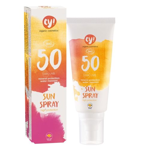 Spray Bio cu Protecție Solară FPS 50, 100ml – ey! | Eco Cosmetics imagine 2021 Eco Cosmetics
