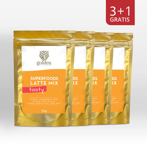Superfoods Latte Mix Tasty 70g 3+1 Gratis | Golden Flavours Golden Flavours imagine noua marillys.ro