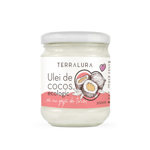 Ulei de Cocos Ecologic ”Iubește să ai grijă de tine”, 200 ml | Terralura