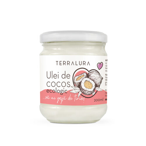Ulei de Cocos Ecologic ”Iubește să ai grijă de tine”, 200 ml | Terralura Terralura