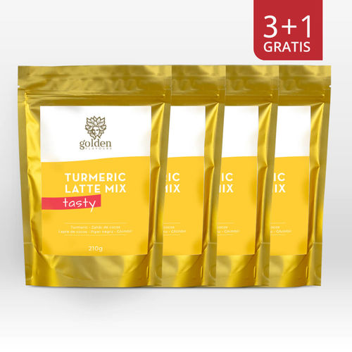 Turmeric Latte Mix Tasty 210g 3+1 Gratis | Golden Flavours Golden Flavours imagine noua reduceri 2022
