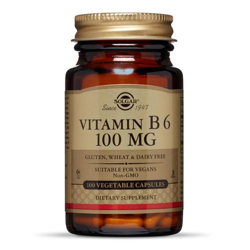 Vitamina B6 100mg, 100 capsule | Solgar SOLGAR imagine noua reduceri 2022