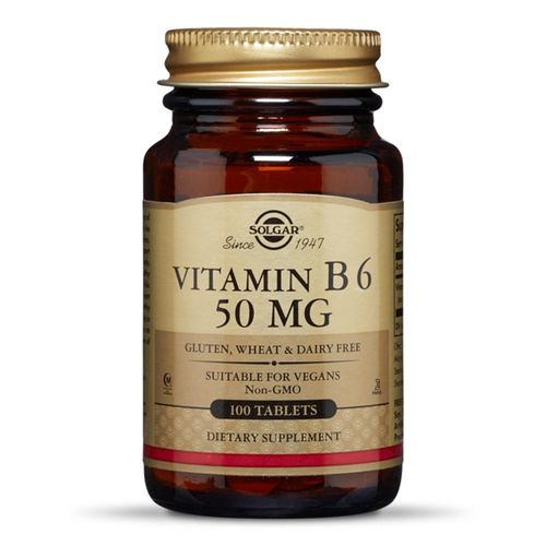 Vitamina B6 50mg, 100 tablete | Solgar SOLGAR imagine noua reduceri 2022