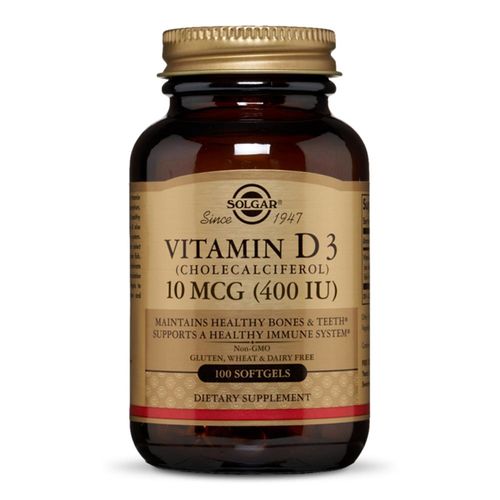 Vitamina D3 (Colecalciferol) 400IU, 100 capsule moi | Solgar Solgar Comprimate şi Capsule