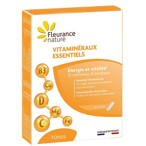 Vitamine și Minerale Esențiale – Supliment alimentar, 30 gelule | Fleurance Nature Fleurance Nature Fleurance Nature