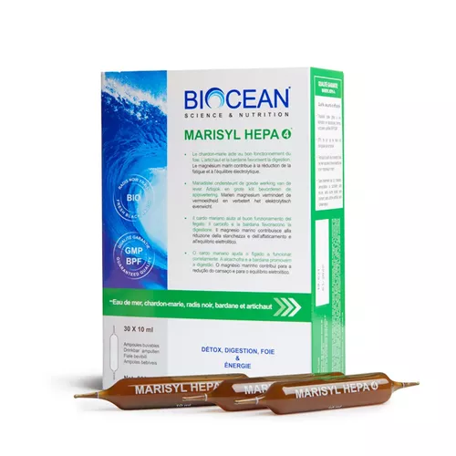 Marisyl Hepa 4® - Plasma Marina Cu Plante Medicinale - Detoxifiere Ficat, Digestie, Plus De Energie, 30x10ml | Biocean