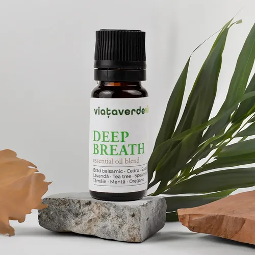 Deep Breath Mix Uleiuri Esentiale Pentru Afectiuni Respiratorii, 10 Ml | Viata Verde Viu