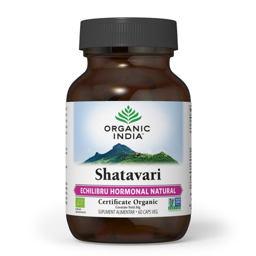 Shatavari Echilibru Hormonal & Fertilitate 60 cps ECO| Organic India Capsule Comprimate şi Capsule