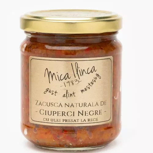 Zacuscă naturală de ciuperci negre, 200g | mica ilinca