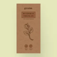 Ciocolată cu ceai de hrișcă și alune de pădure, 30g | Graim