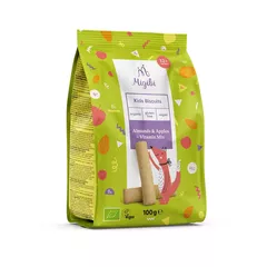 Biscuiți pentru copii cu mix de vitamine, bio, vegan, fără gluten, 100g | Migibi 