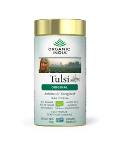 Ceai Tulsi (Busuioc Sfânt) Original, Antistres & Energizant 100g ECO| Organic India