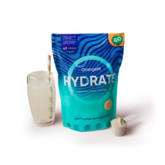 Hydrate - Apă cu electroliți, aromă de lămâie și portocală, 300g | Orangefit