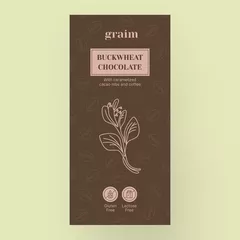 Ciocolată cu ceai de hrișcă, cacao și cafea, 30g | Graim