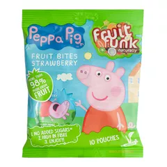 Jeleuri din fructe cu căpșuni, Peppa Pig, vegan, fără zahăr, 10x10g | Fruit Funk
