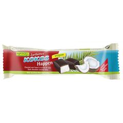 Baton de cocos eco/bio cu glazură de ciocolată amăruie VEGAN, 50g | Rapunzel