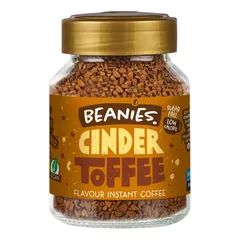 Cafea Instant cu Aromă de Fagure Caramelizat - Cinder Toffee, 50g | Beanies