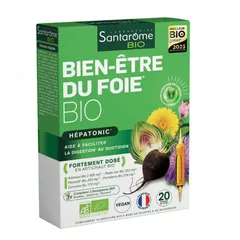 Bien-etre du foie Hepatonic BIO - Supliment Hepatoprotector, 20 fiole | Santarome Bio
