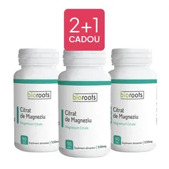 Citrat de magneziu 550mg, 90 capsule vegetale (49,5g) | Bioroots