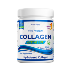 Colagen Hidrolizat Pulbere Tip 1, 2 și 3 Active Life cu 10.000 Mg, 300g | Swedish Nutra