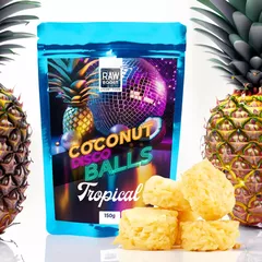 Coconut Disco Balls Tropical cu Gust de Ananas | Rawboost