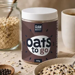 Oats To Go - Dark Chocolate - Mix cu Fulgi de Ovăz și Ciocolată Neagră, 110g | Rawboost
