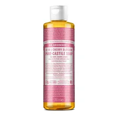 Săpun lichid Organic de Castilia 18-in-1, Cherry Blossom, 240ml | Dr.Bronner's