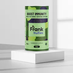 Boost Immunity – Drajeuri din fructe (Măr si Soc) fortificate cu Zinc – 200g (80 drajeuri) | Frank Fruities